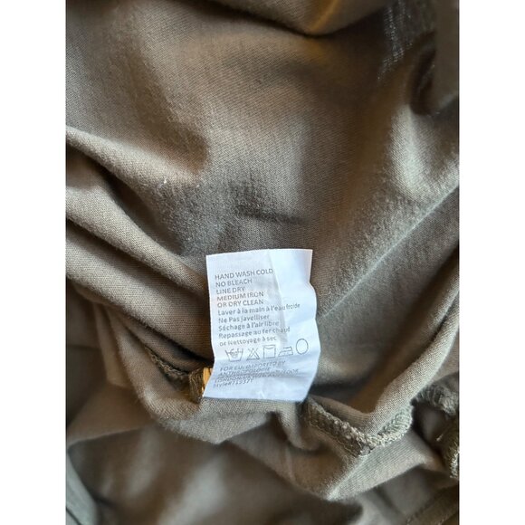 Tiny Anthropologie Olive Green Eyelet Lace Puff Sleeve Sweatshirt Top Women’s M - Picture 7 of 10